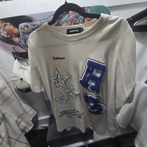 Kids Cream and Blue Star T-Shirt